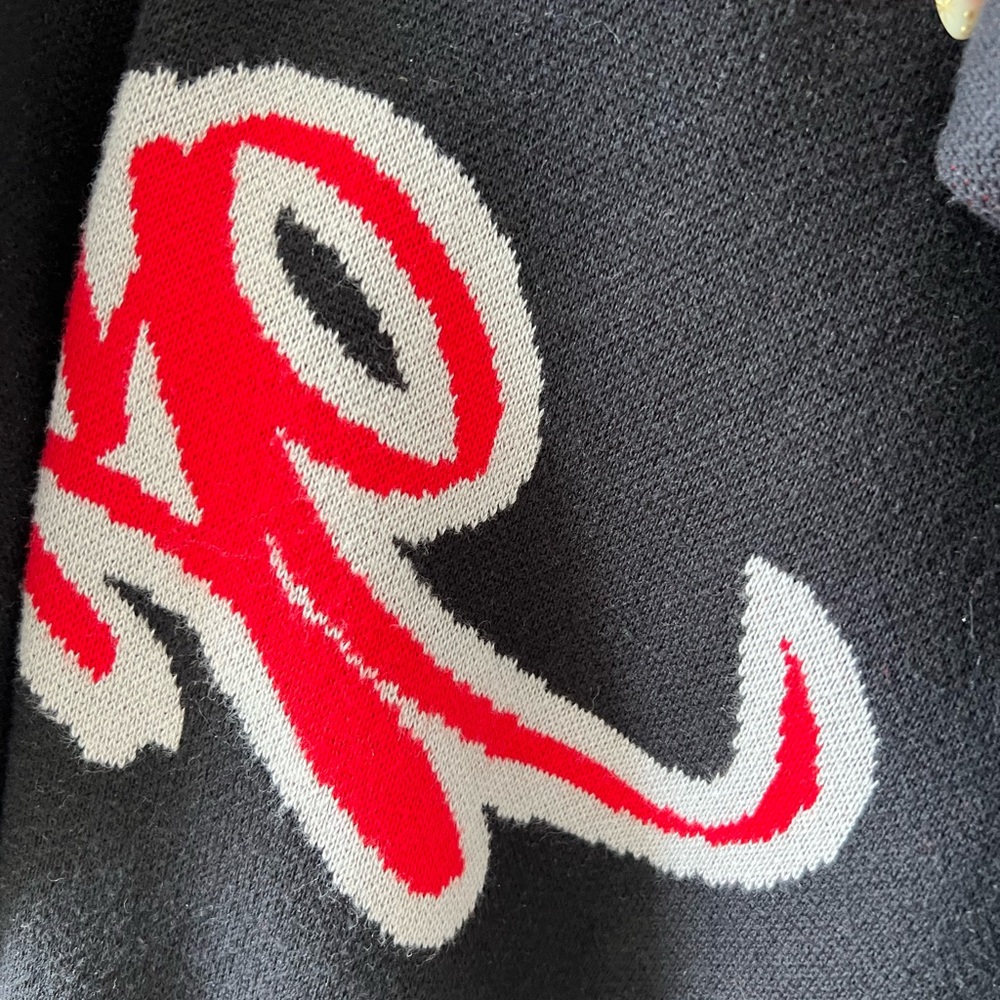 Supreme Black Crewneck Sweater with Red graffiti Design - Picture 4 of 5